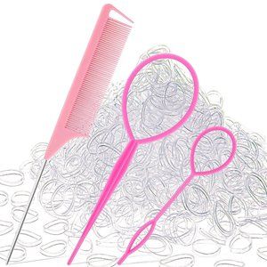 Clear Elastic Hair Rubber Bands, Soft And Small Hair Elastics Ties for Girls